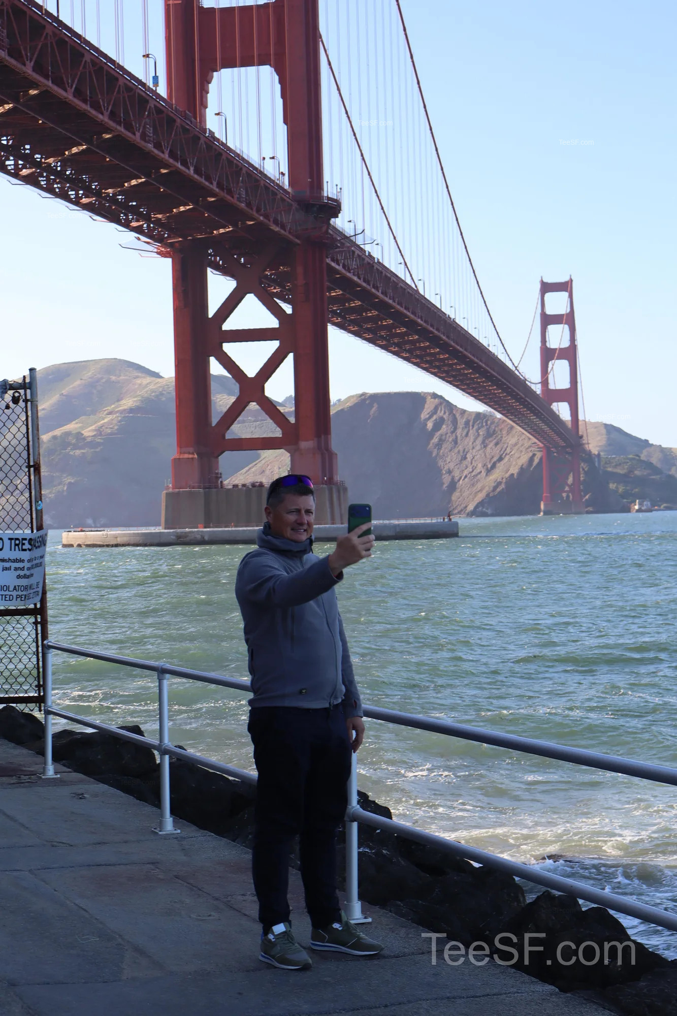 golden Gate Bridge Waterfront Portrait during a Stripe Sessions 2026 visit in San Francisco.
